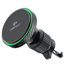 Автотримач для телефона ACEFAST D33 Qi2 magnetic wireless charging car holder for air vent Black (6974316280293)