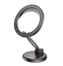 Автотримач для телефона BOROFONE BH114 Star metal ring magnetic car holder (center console) Metal Gray (6941991111310)