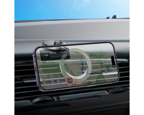 Автотримач для телефона BOROFONE BH114 Star metal ring magnetic car holder (center console) Metal Gray (6941991111310)