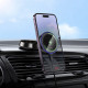 Автотримач для телефона HOCO HW33 Metal ring magnetic wireless fast charging car holder (center console) Metal Grey (6942007647946)