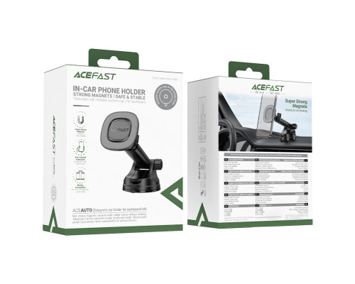 Автотримач для телефона ACEFAST D45 magnetic car holder for dashboard Black (6974316284093)