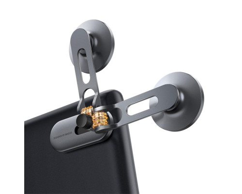 Автотримач для телефона Baseus T-Space Series Folding Metal Car Mount Magnetic Phone Holder Frost Silver (C40151300S11-00)