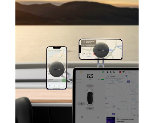 Автотримач для телефона Baseus T-Space Series Folding Metal Car Mount Magnetic Phone Holder Frost Silver (C40151300S11-00)