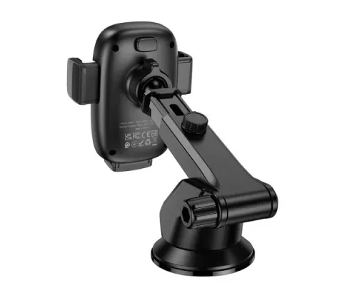 Бездротовий АЗП Hoco HW32 Crown push-type wireless charging car holder(center console) black metal mag-6942007646949152314