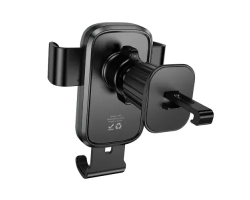 Автотримач Hoco H80 Vista gravity car holder(air outlet) black metal grey mag-6942007647908146164