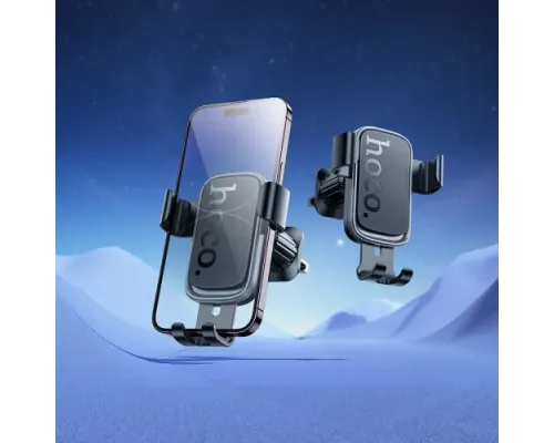 Автотримач Hoco H80 Vista gravity car holder(air outlet) black metal grey mag-6942007647908146164