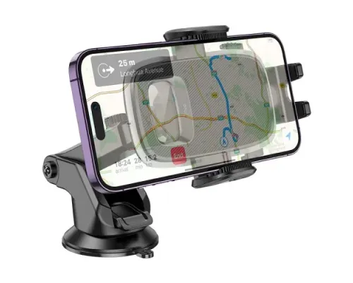 Автотримач Hoco H15 Fair push-type car holder(center console) Чорний mag-6931474798633152425