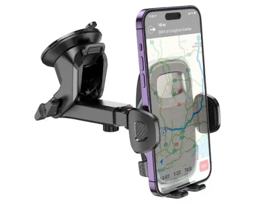 Автотримач Hoco H15 Fair push-type car holder(center console) Чорний mag-6931474798633152425