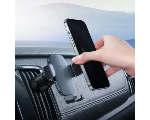 Автотримач Baseus Metal Age Gravity Car Mount Air Outlet Version Dark Grey SUJS000013 mag-6932172605223145669