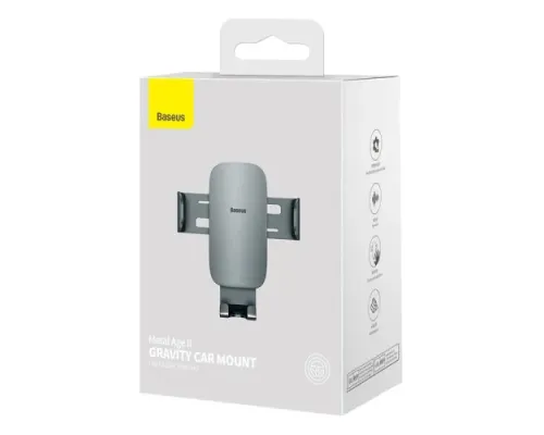 Автотримач Baseus Metal Age Gravity Car Mount Air Outlet Version Dark Grey SUJS000013 mag-6932172605223145669