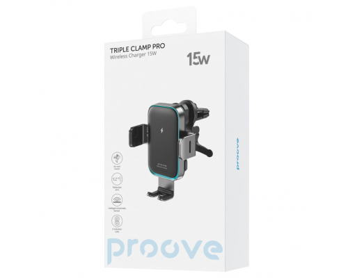 Автотримач Proove Triple Clamp Pro 15W black PLS-00-00112573