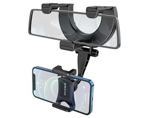 Тримач для мобільного BOROFONE BH49 Roller rearview mirror car holder Black