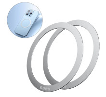 Магнітна пластина Baseus Halo Series Magnetic Metal Ring（2pcs/pack）Silver