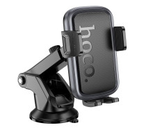 Автотримач для телефона HOCO H79 Vista push-type car holder (center console) Black Metal Gray (6942007647892)
