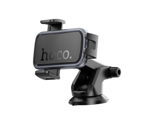 Автотримач для телефона HOCO H79 Vista push-type car holder (center console) Black Metal Gray (6942007647892)