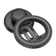 Автотримач для телефона HOCO H77 View folding magnetic ring car holder (center console) Black Metal Gray (6942007647878)