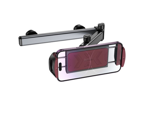 Автотримач для телефона HOCO H69 Gamble telescopic tablet car holder (rear pillow) Black and Red (6942007641241)