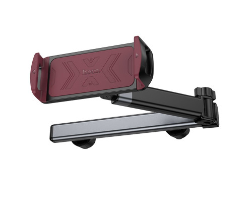 Автотримач для телефона HOCO H69 Gamble telescopic tablet car holder (rear pillow) Black and Red (6942007641241)