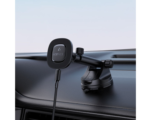 Автотримач для телефона з БЗП ACEFAST D47 magnetic wireless charging car holder for dashboard Black (6974316284116)