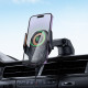 Автотримач для телефона з БЗП HOCO HOCO HW34 Blue whale 3-axis linkage wireless fast charging car holder(center console) (6942007652148)
