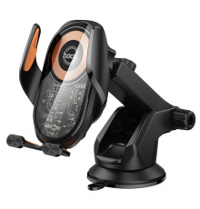 Автотримач для телефона з БЗП HOCO HOCO HW34 Blue whale 3-axis linkage wireless fast charging car holder(center console) (6942007652148)