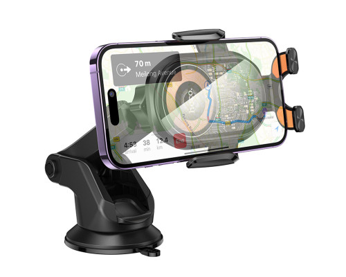 Автотримач для телефона з БЗП HOCO HOCO HW34 Blue whale 3-axis linkage wireless fast charging car holder(center console) (6942007652148)