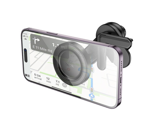 Автотримач для телефона HOCO H57 Show ring magnetic car holder(display) Black (6942007637572)