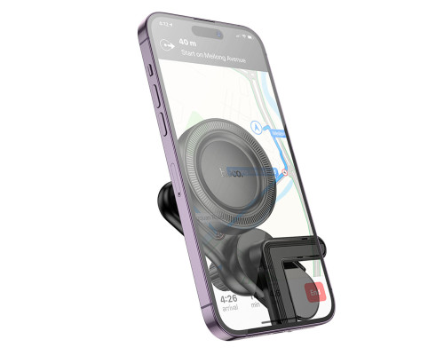 Автотримач для телефона HOCO H57 Show ring magnetic car holder(display) Black (6942007637572)