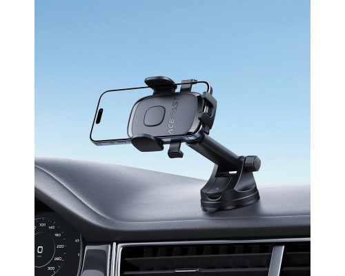 Автотримач для телефона ACEFAST D57 one-key lock car holder for dashboard Black (6974316284727)