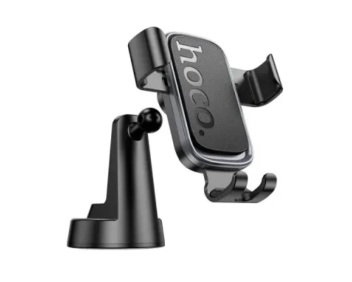 Автотримач Hoco H81 Vista Gravity Car holder(center console) black metal grey mag-6942007647915145096