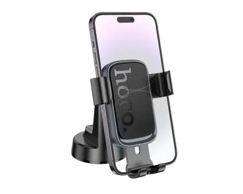 Автотримач Hoco H81 Vista Gravity Car holder(center console) black metal grey mag-6942007647915145096