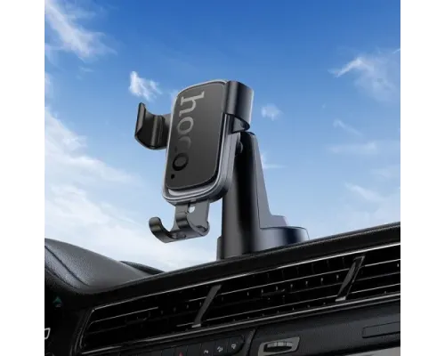Автотримач Hoco H81 Vista Gravity Car holder(center console) black metal grey mag-6942007647915145096
