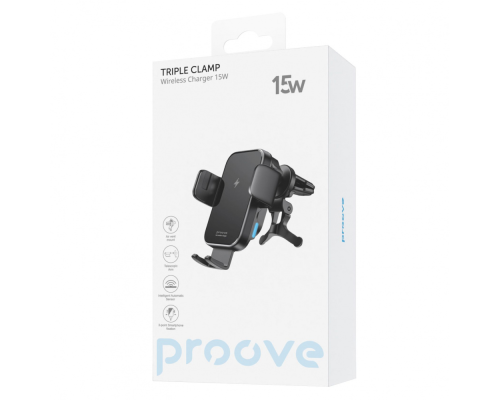 Автотримач Proove Triple Clamp15W black PLS-00-00112574