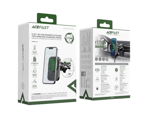 Автотримач Acefast D18 17.5W black PLS-00-00124933