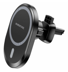 Тримач для мобiльного з БЗП BOROFONE BH201 magnetic wireless fast charging car holder