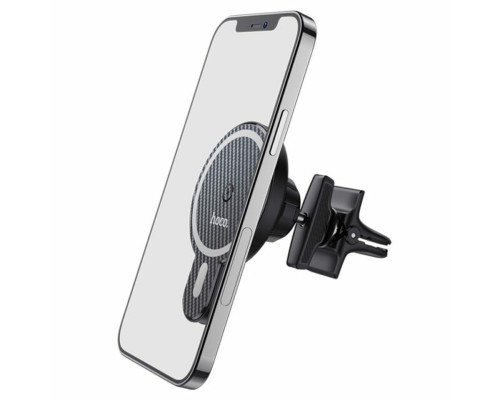 Тримач для мобiльного з БЗП HOCO CA85 Ultra-fast magnetic wireless charging car holder Black