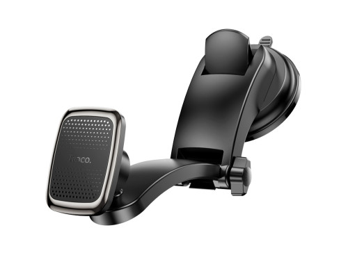 Тримач для мобільного HOCO CA107 Center console magnetic car holder Black Metal Gray