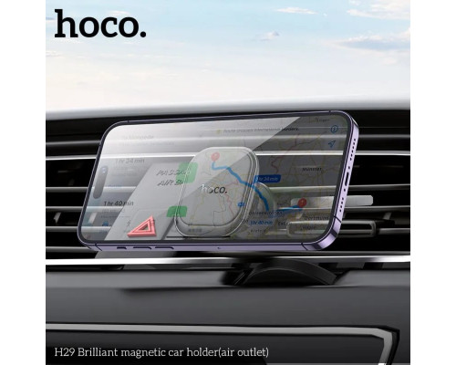 Тримач для мобільного HOCO H29 Brilliant magnetic car holder(air outlet) Black