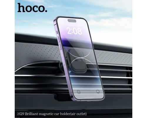 Тримач для мобільного HOCO H29 Brilliant magnetic car holder(air outlet) Black