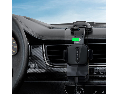 Автотримач для телефона ACEFAST D26 press type car holder for dashboard Black (6974316283041)