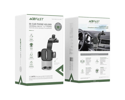 Автотримач для телефона ACEFAST D26 press type car holder for dashboard Black (6974316283041)