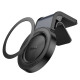 Автотримач для телефона HOCO H59 Show ring magnetic car holder (L air outlet) Black Metal Gray (6942007637596)