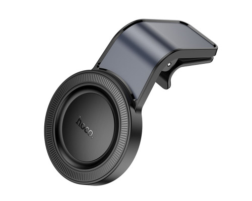 Автотримач для телефона HOCO H59 Show ring magnetic car holder (L air outlet) Black Metal Gray (6942007637596)