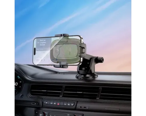 Автотримач BOROFONE BH223 Follower push-type wireless fast charging car holder чорний mag-6941991121319145017