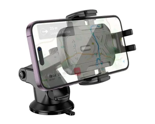 Автотримач Hoco H65 Gamble one-button car holder(center console) Чорний mag-6942007641173144052