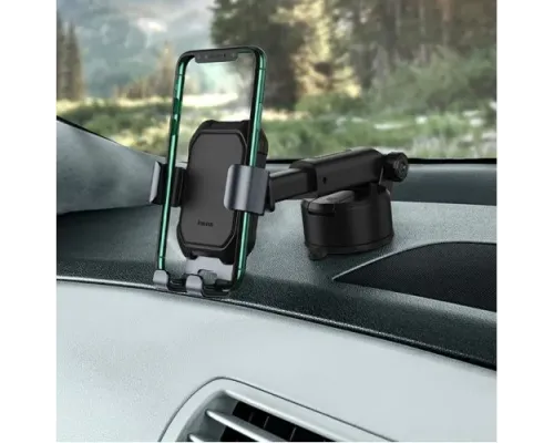 Автотримач Baseus Tank gravity car mount holder with suction base Tarnish Black SUYL-TK01 mag-6953156226326145776