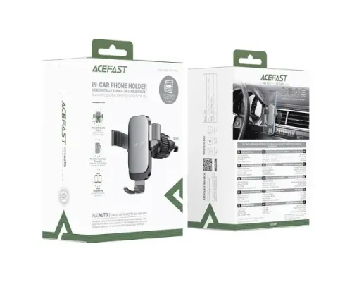 Тримач ACEFAST D59 gravity car holder for air vent Metal Grey mag-6974316285168153340