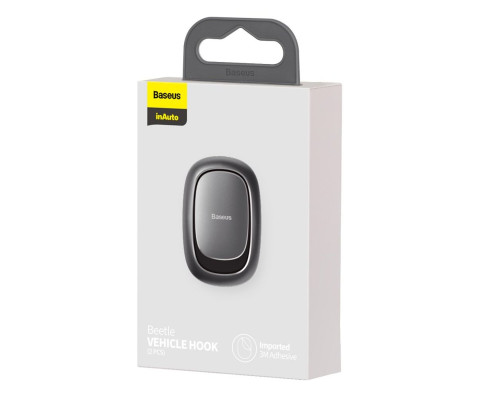 Гачки-тримачі Baseus Beetle Vehicle Hook Dark Grey (ACGGJK-0G)