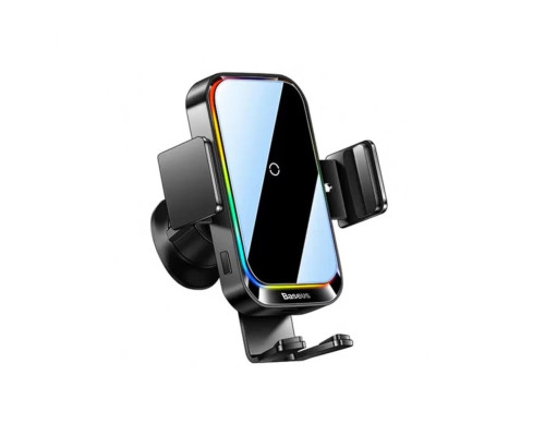 Тримач для мобiльного Baseus Halo Electric Wireless Charging Car Mount 15W Black