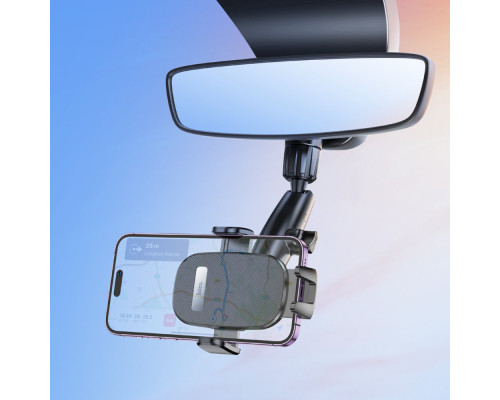 Тримач для мобільного HOCO H17 Waves rearview mirror car holder Black